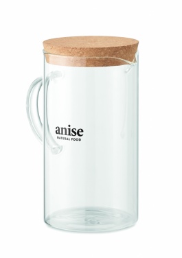 Logo trade promotional gifts picture of: Borosilicate glass decanter 1L